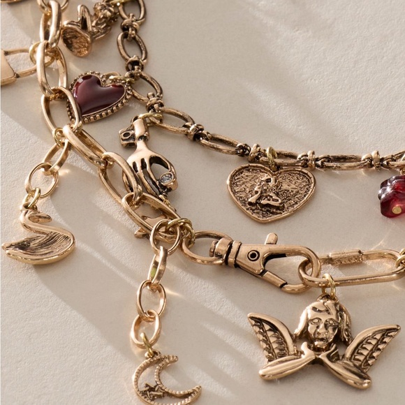 NWT Free People Maxamillion Charm Necklace - Love Shop - Picture 3 of 3